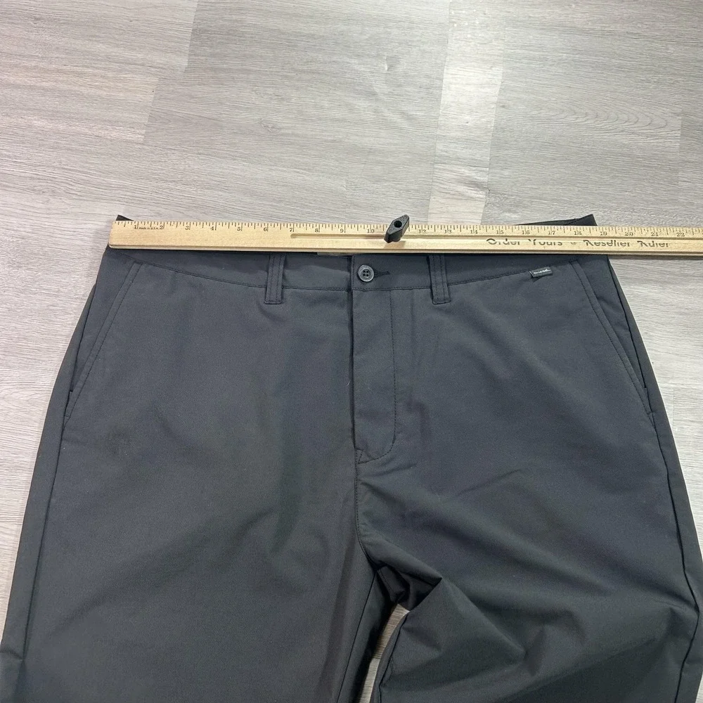 Travis Mathew Pants Mens 38x31 Black Microfiber Regular Fit Chino Golf Casual